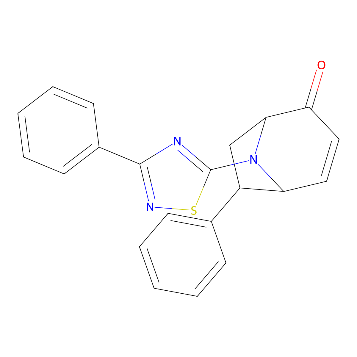 6-Phenyl-8-(3-phenyl-1,2,4-thiadiazol-5-yl)-8-azabicyclo[3.2.1]oct-3-en-2-one molecular structure, CAS 1212215-80-9