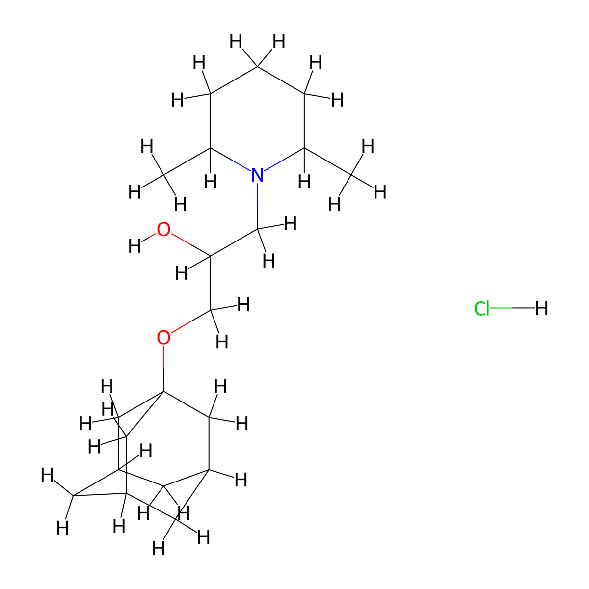 1-(Adamantan-1-yloxy)-3-(2,6-dimethylpiperidin-1-YL)propan-2-OL hydrochloride molecular structure, CAS 1212225-49-4