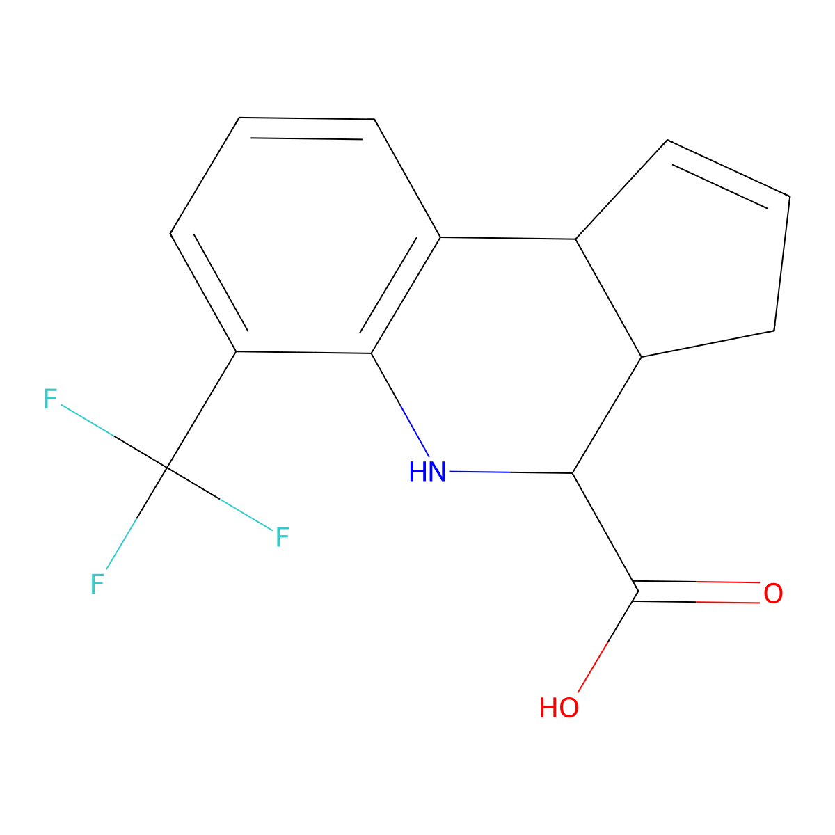 (3aR,4S,9bS)-6-(trifluoromethyl)-3a,4,5,9b-tetrahydro-3H-cyclopenta[c]quinoline-4-carboxylic acid molecular structure, CAS 1212226-01-1