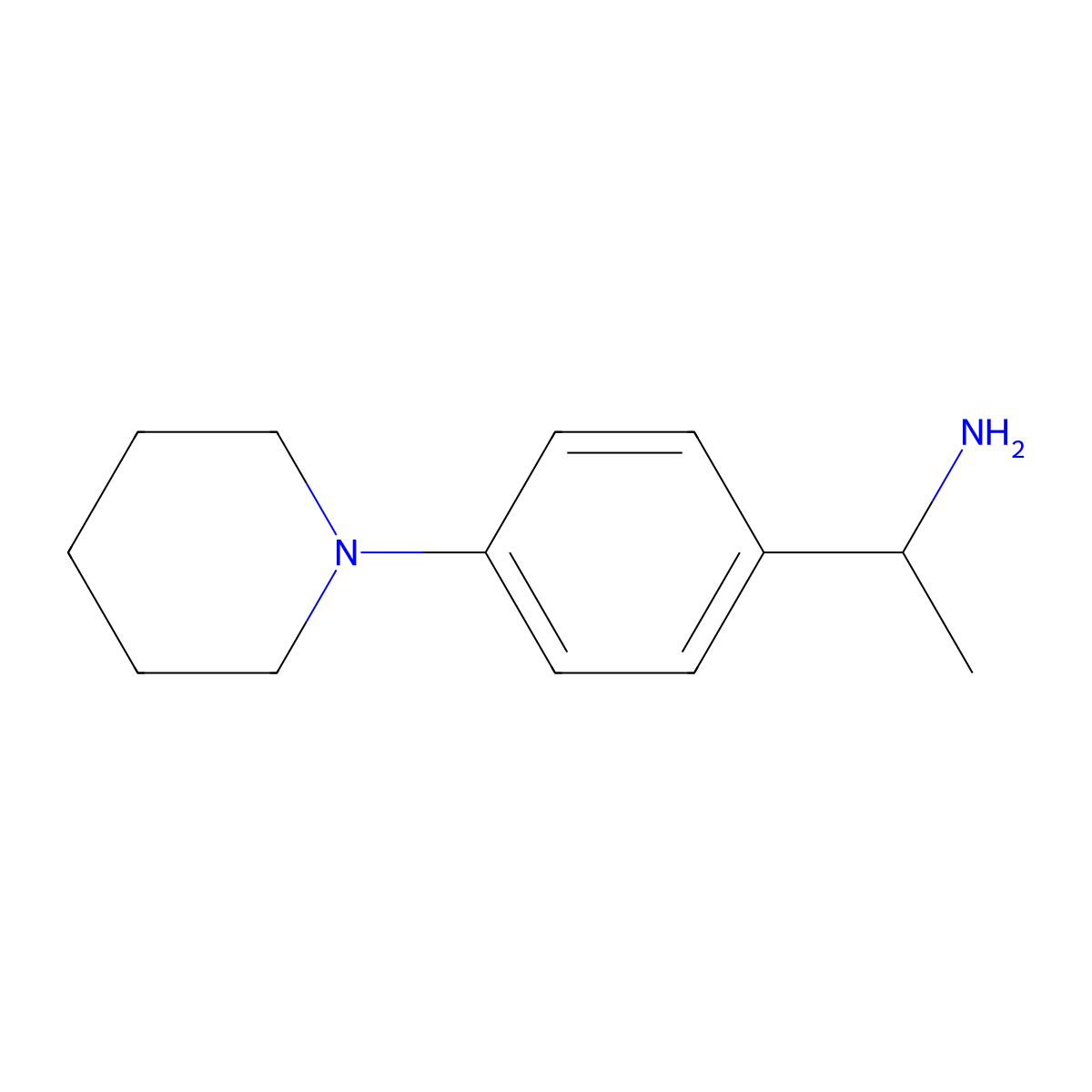 (1R)-1-[4-(Piperidin-1-yl)phenyl]ethan-1-amine molecular structure, CAS 1212226-93-1