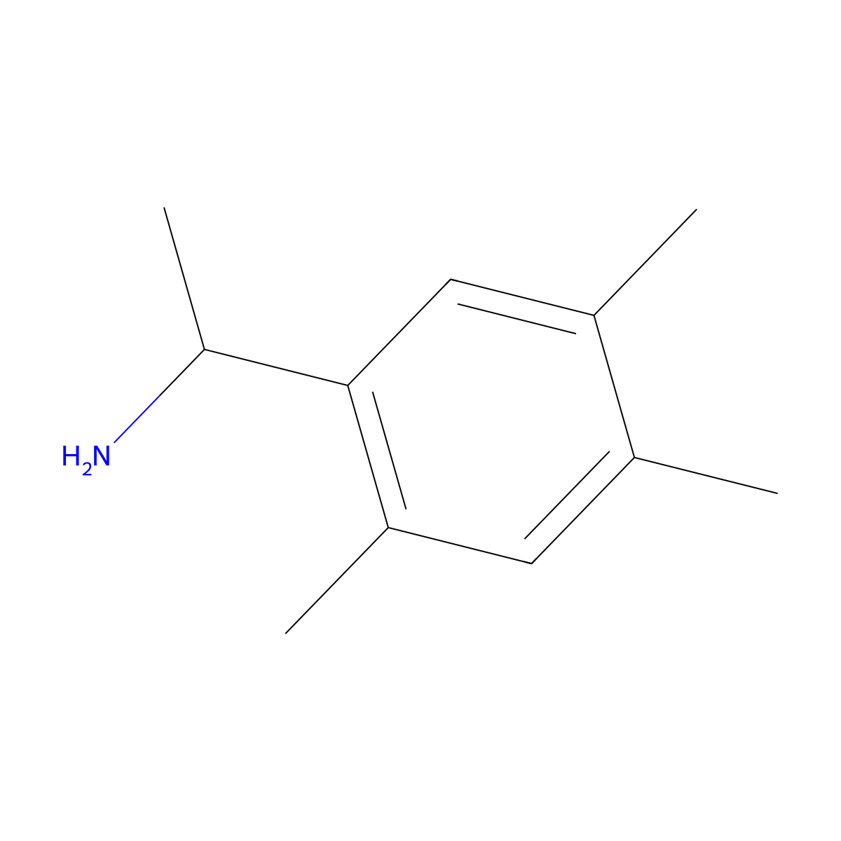 (1R)-1-(2,4,5-trimethylphenyl)ethanamine molecular structure, CAS 1212235-78-3