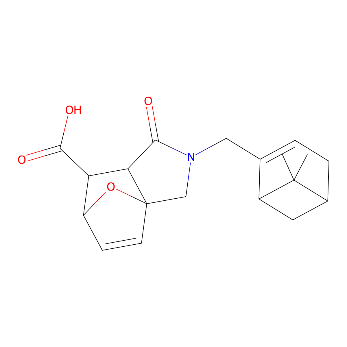 2-[(6,6-Dimethylbicyclo[3.1.1]hept-2-en-2-yl)methyl]-1-oxo-1,2,3,6,7,7a-hexahydro-3a,6-epoxyisoindole-7-carboxylic acid molecular structure, CAS 1212238-85-1