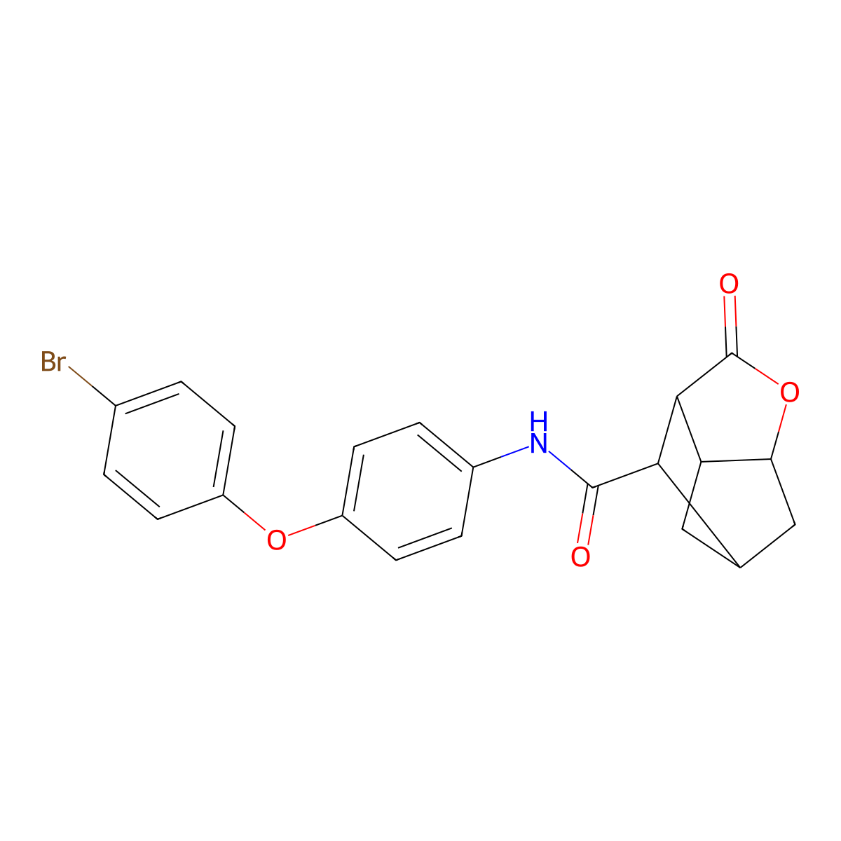 N-[4-(4-bromophenoxy)phenyl]-2-oxohexahydro-2H-3,5-methanocyclopenta[b]furan-7-carboxamide molecular structure, CAS 1212247-42-1
