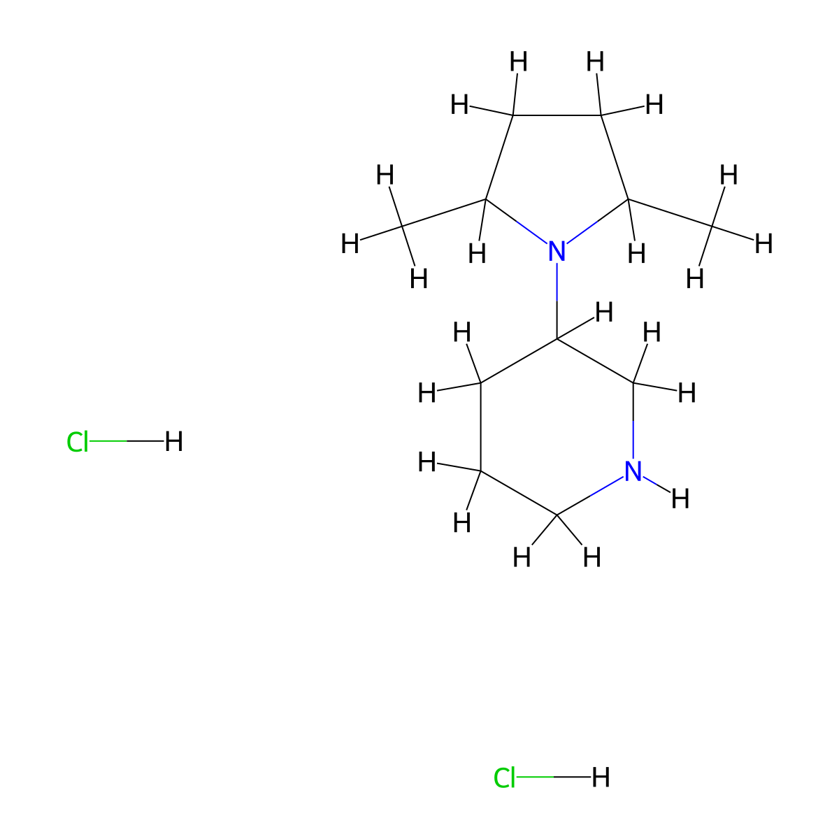 3-(2,5-Dimethylpyrrolidin-1-yl)piperidine dihydrochloride molecular structure, CAS 1212248-94-6