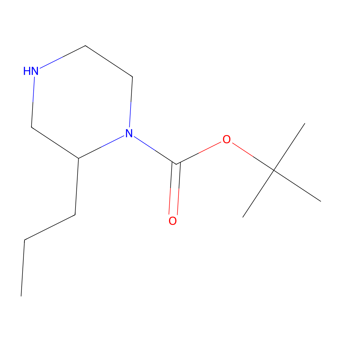 (R)-tert-Butyl 2-propylpiperazine-1-carboxylate molecular structure, CAS 1212252-88-4