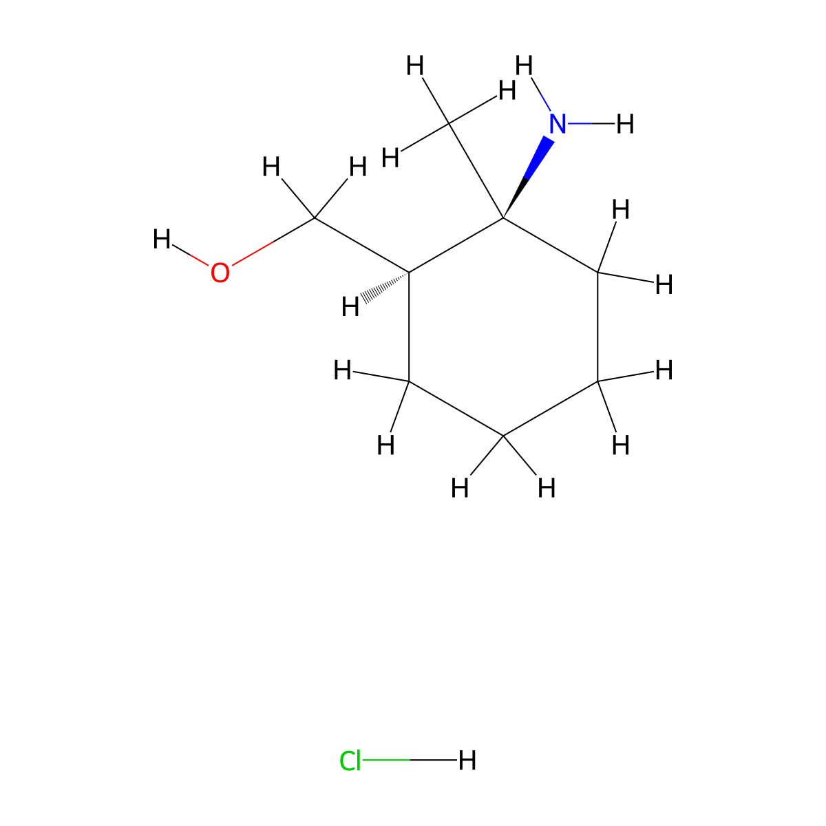 cis-2-Hydroxymethyl-1-methyl-1-cyclohexylamine hydrochloride molecular structure, CAS 1212253-95-6