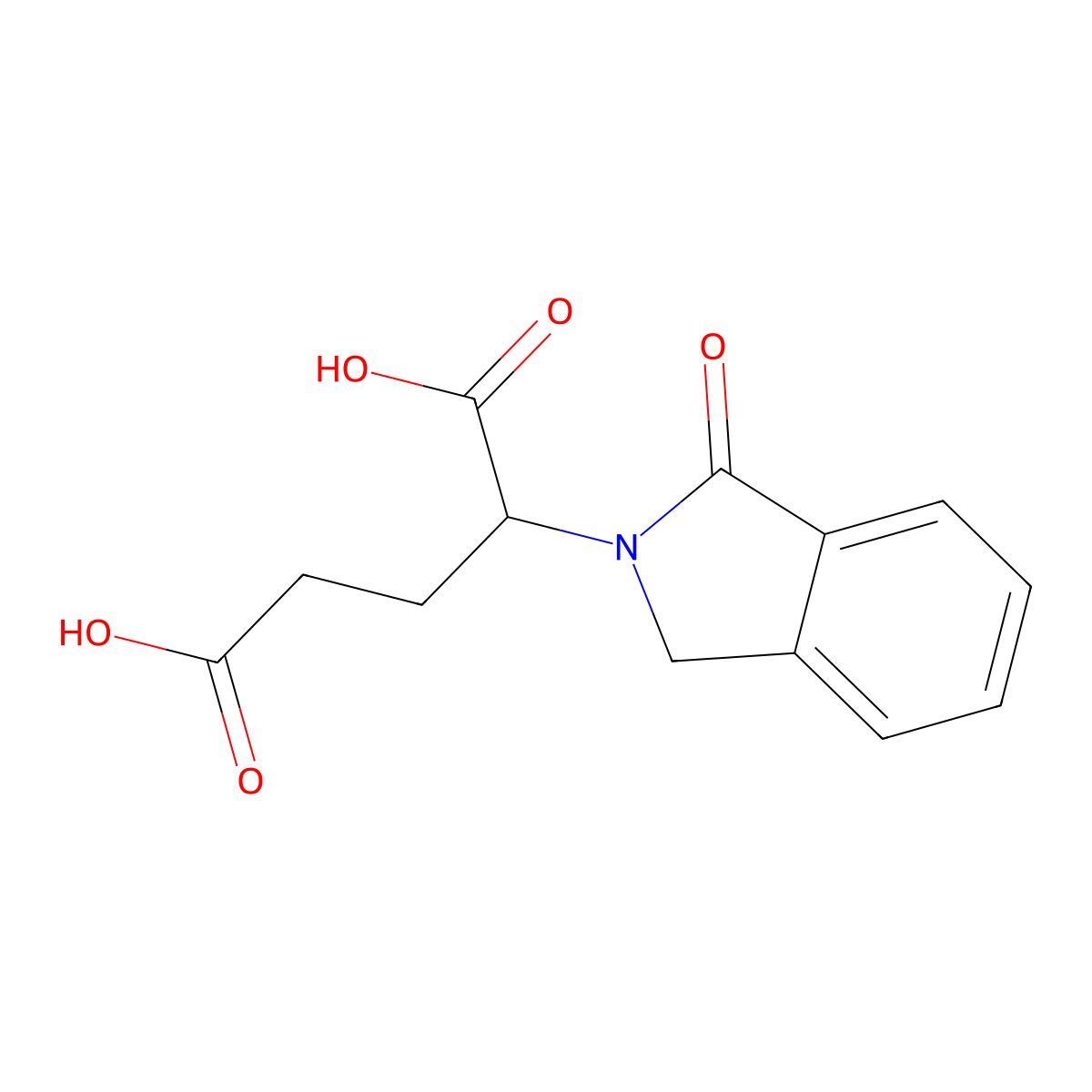 (2S)-2-(1-oxo-2,3-dihydro-1H-isoindol-2-yl)pentanedioic acid molecular structure, CAS 1212257-07-2