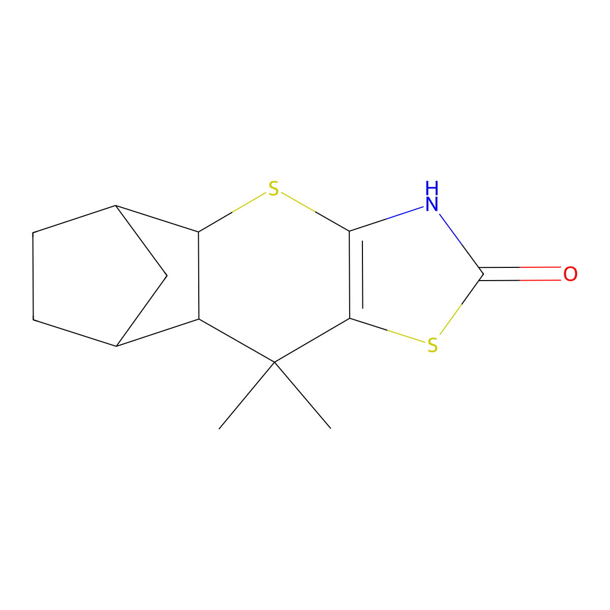 9,9-Dimethyl-3,7-dithia-5-azatetracyclo[9.2.1.0^{2,10}.0^{4,8}]tetradec-4(8)-en-6-one molecular structure, CAS 1212270-73-9