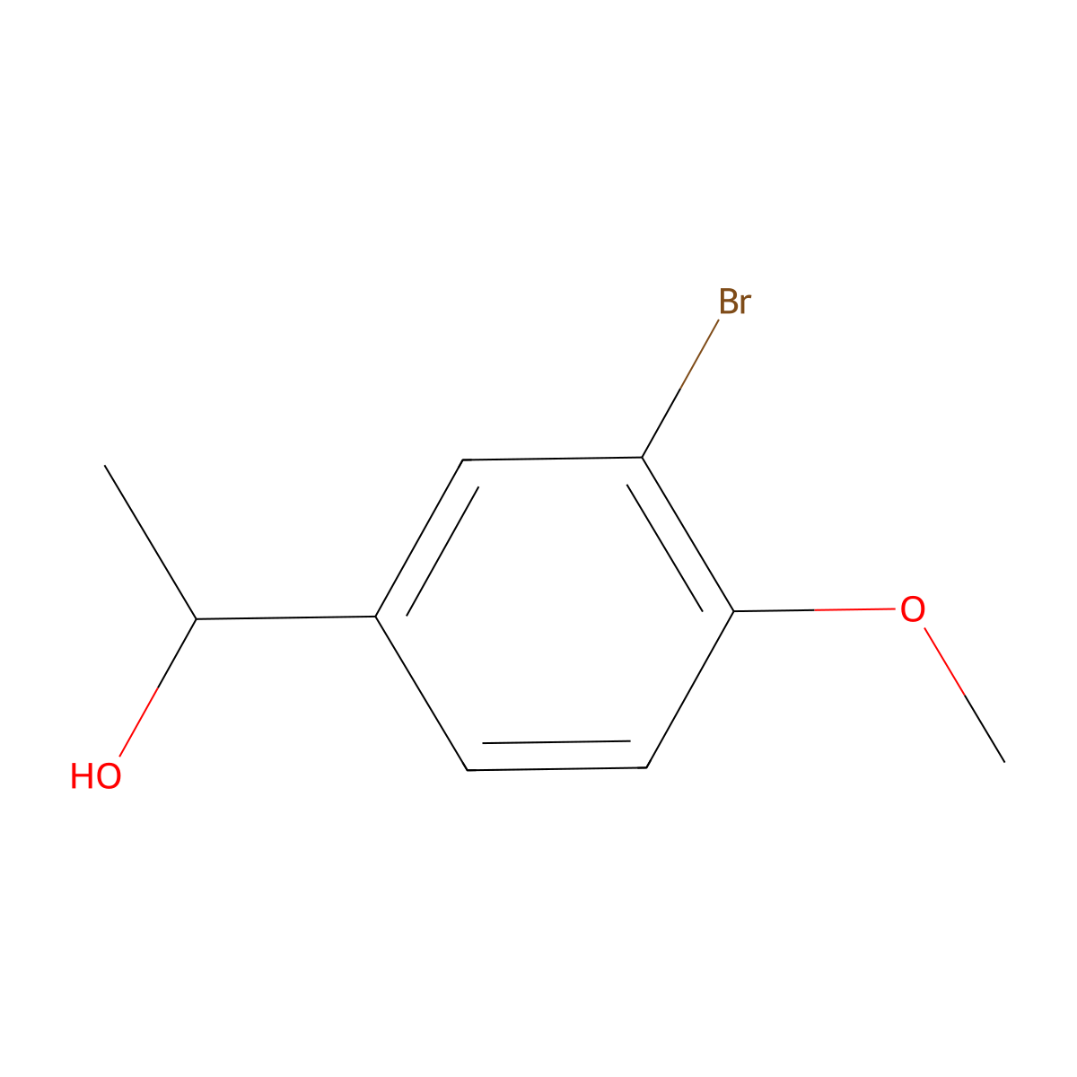 (1S)-1-(3-bromo-4-methoxyphenyl)ethan-1-ol molecular structure, CAS 1212271-48-1