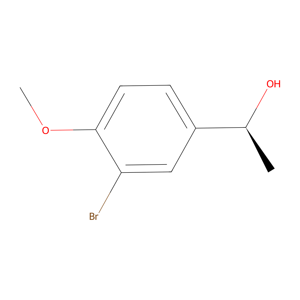(1S)-1-(3-bromo-4-methoxyphenyl)ethan-1-ol molecular structure, CAS 1212271-48-1