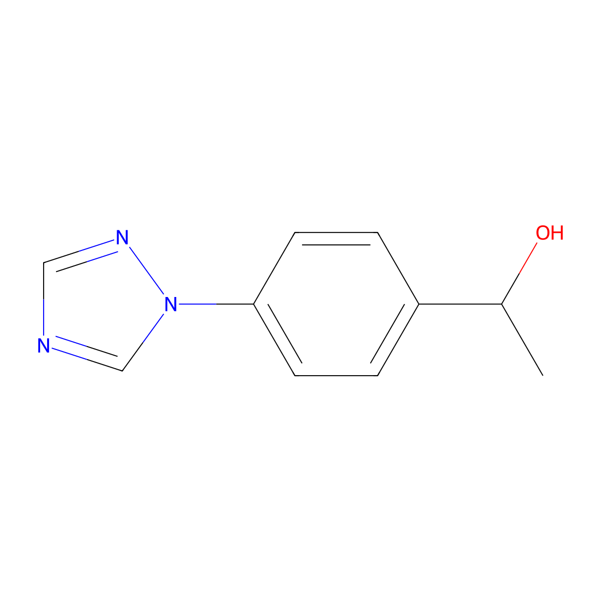 (1S)-1-[4-(1H-1,2,4-triazol-1-yl)phenyl]ethan-1-ol molecular structure, CAS 1212274-17-3