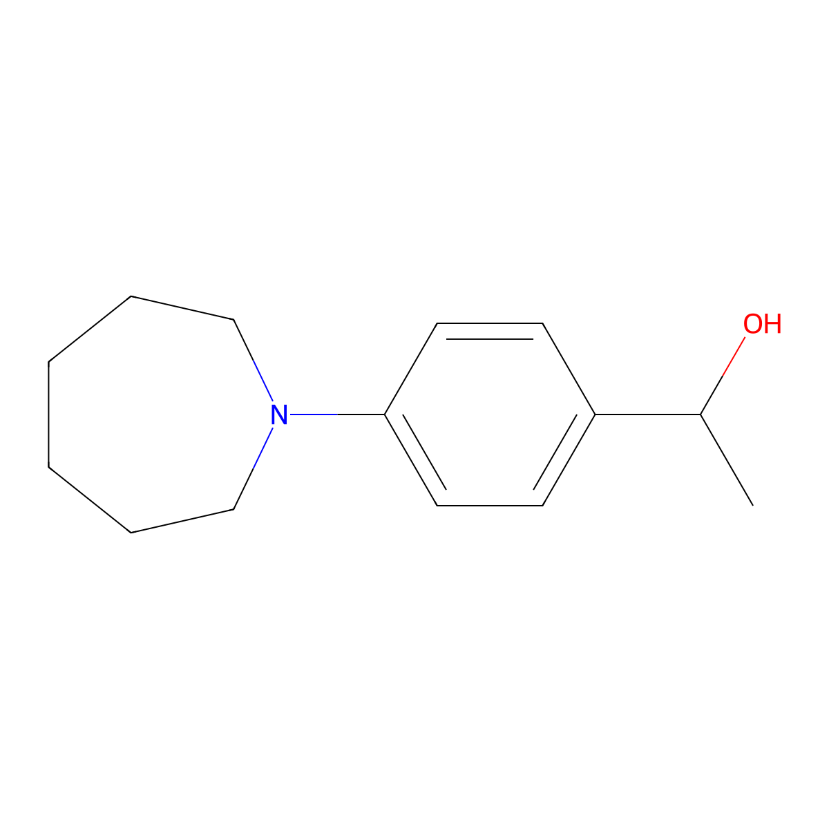 (1S)-1-[4-(Azepan-1-yl)phenyl]ethan-1-ol molecular structure, CAS 1212276-83-9