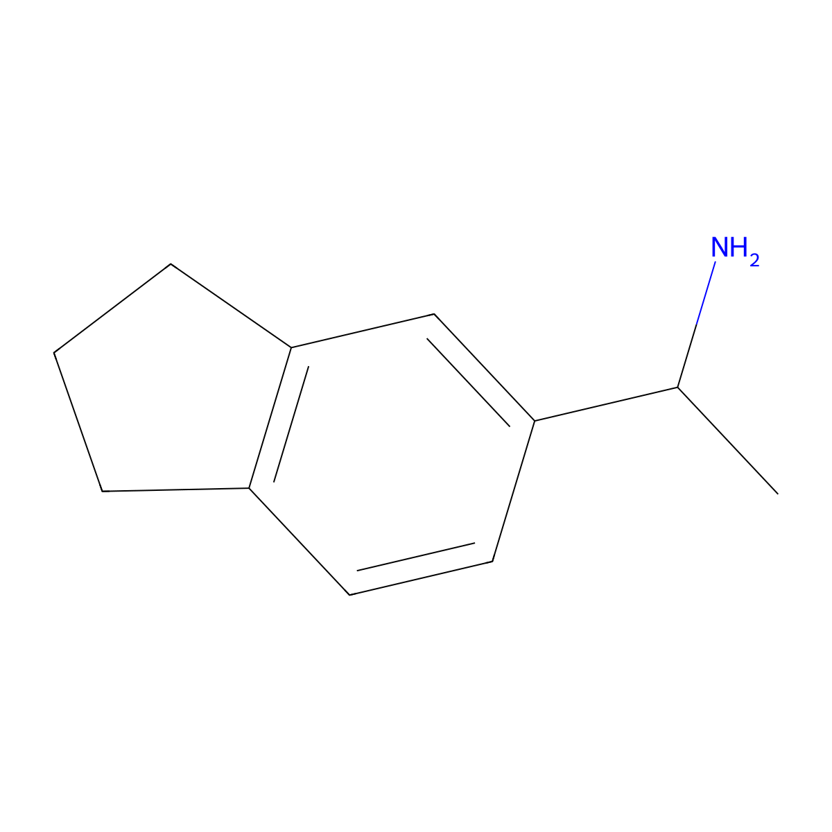(1S)-1-(2,3-dihydro-1H-inden-5-yl)ethanamine molecular structure, CAS 1212278-77-7