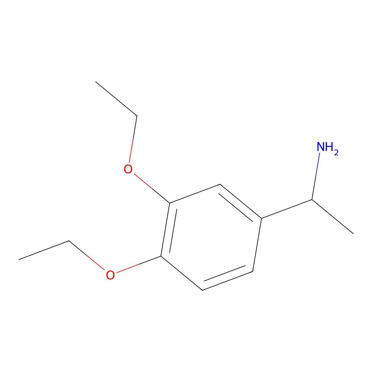 (1R)-1-(3,4-Diethoxyphenyl)ethan-1-amine molecular structure, CAS 1212291-93-4