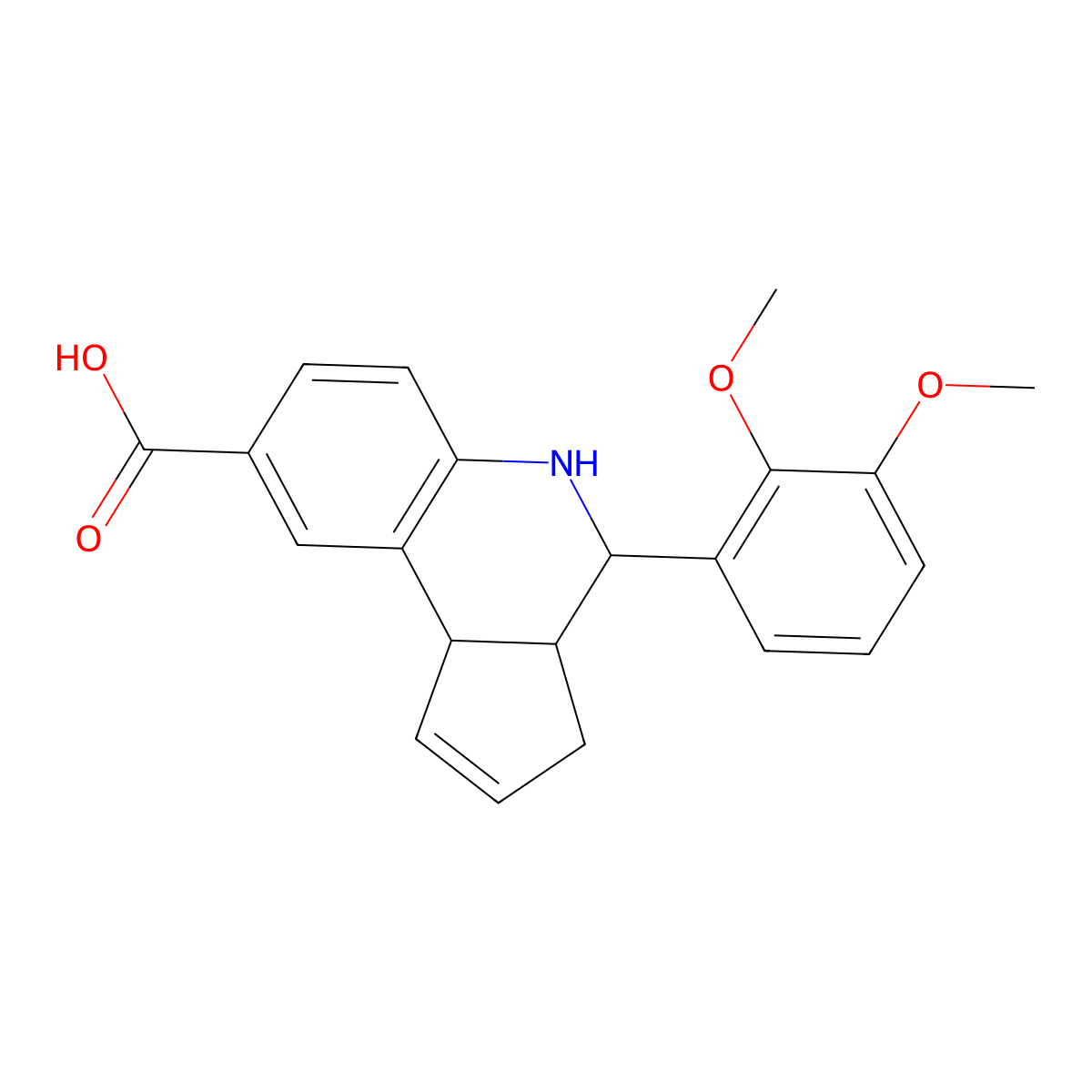 4-(2,3-Dimethoxy-phenyl)-3a,4,5,9b-tetrahydro-3H-cyclopenta[c]quinoline-8-carboxylic acid molecular structure, CAS 1212298-71-9
