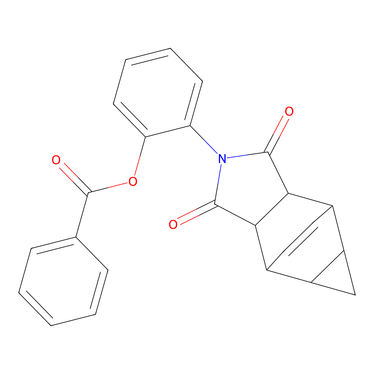 2-(1,3-dioxooctahydro-4,6-ethenocyclopropa[f]isoindol-2(1H)-yl)phenyl benzoate molecular structure, CAS 1212300-42-9