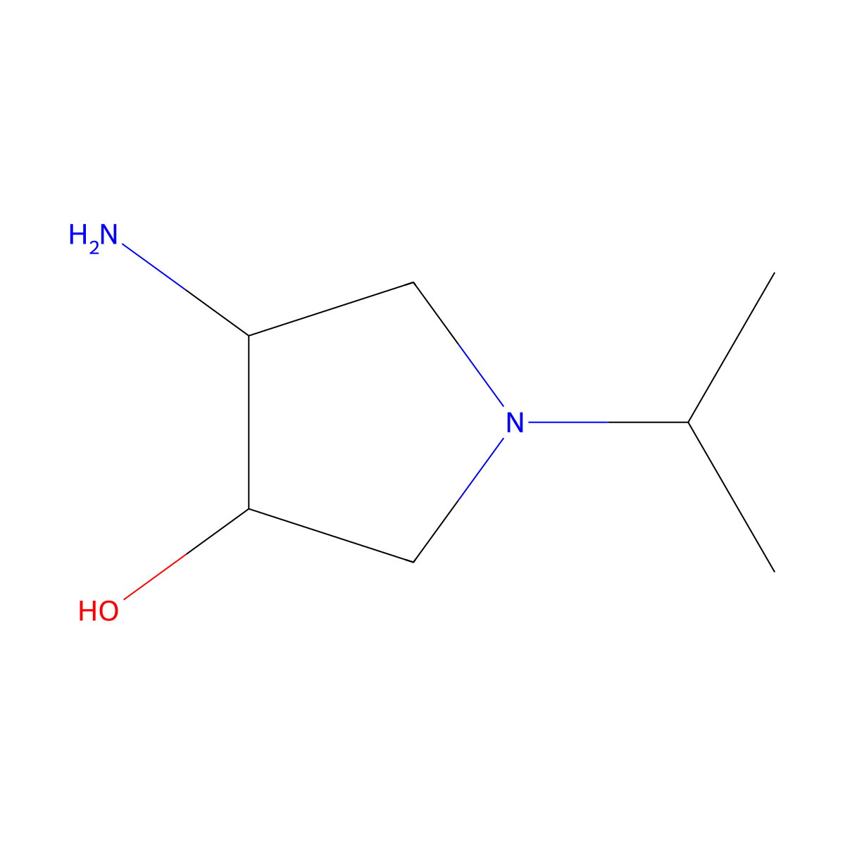 trans-4-Amino-1-isopropyl-3-pyrrolidinol molecular structure, CAS 1212301-32-0