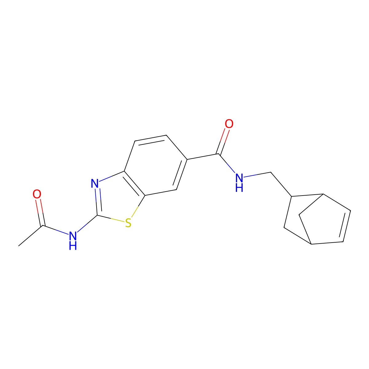 (2E)-2-(acetylimino)-N-(bicyclo[2.2.1]hept-5-en-2-ylmethyl)-2,3-dihydro-1,3-benzothiazole-6-carboxamide molecular structure, CAS 1212301-64-8