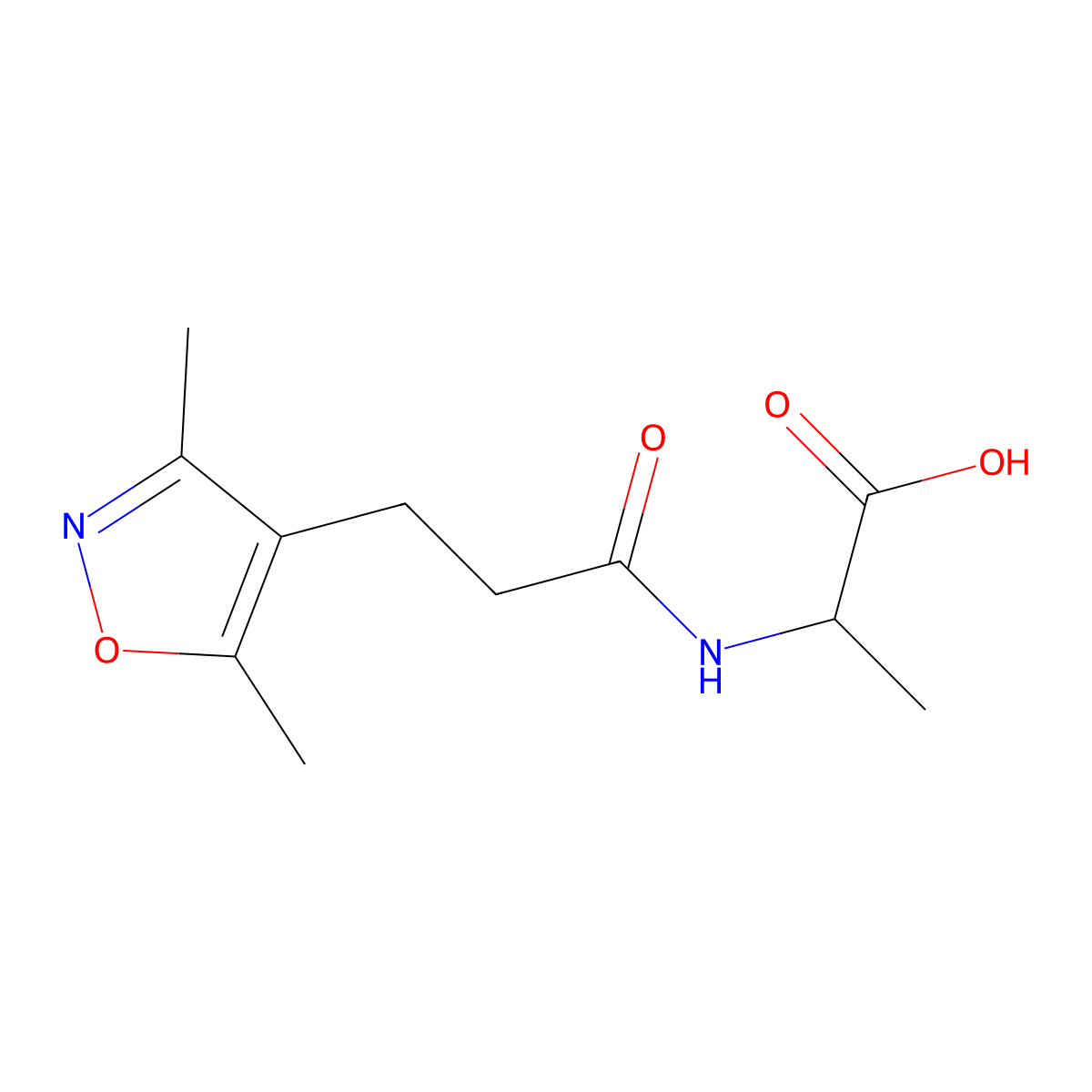 2-[3-(Dimethyl-1,2-oxazol-4-yl)propanamido]propanoic acid molecular structure, CAS 1212304-31-8