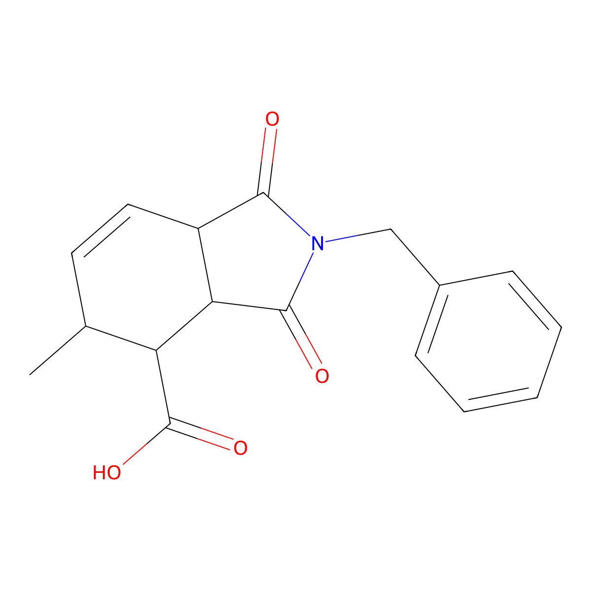 2-benzyl-5-methyl-1,3-dioxo-2,3,3a,4,5,7a-hexahydro-1H-isoindole-4-carboxylic acid molecular structure, CAS 1212304-58-9