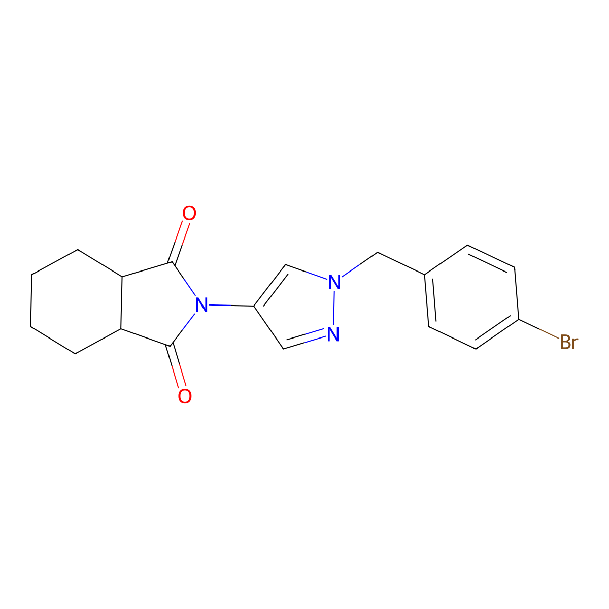 (3aR,7aS)-2-[1-(4-bromobenzyl)-1H-pyrazol-4-yl]hexahydro-1H-isoindole-1,3(2H)-dione molecular structure, CAS 1212306-49-4