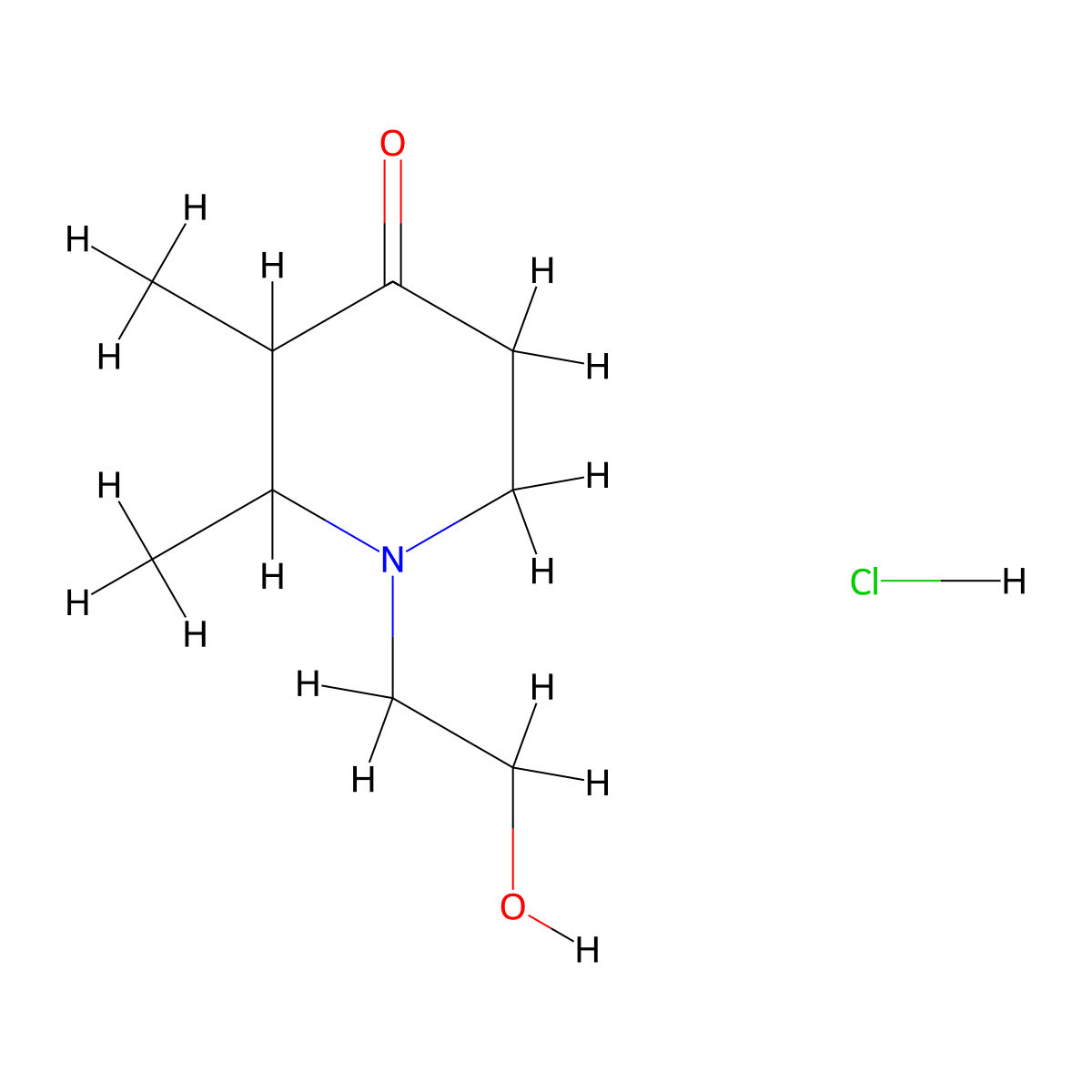 2,3-Dimethyl-1-(2-hydroxyethyl)-4-oxopiperidine hydrochloride molecular structure, CAS 1212309-83-5