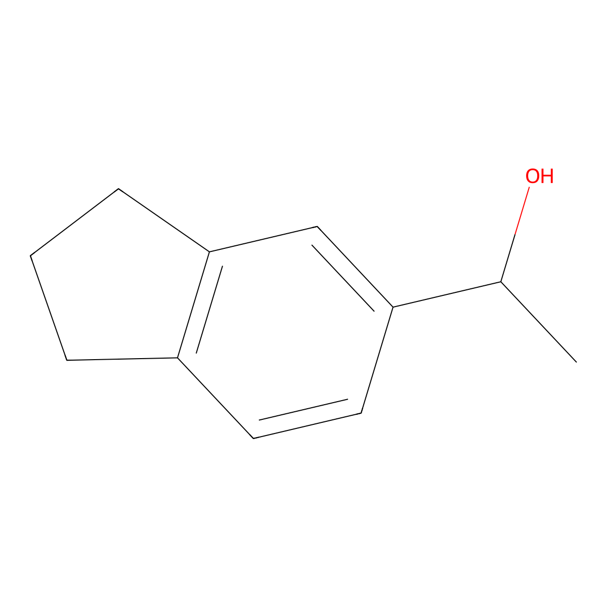 (1R)-1-(2,3-dihydro-1H-inden-5-yl)ethan-1-ol molecular structure, CAS 1212314-66-3