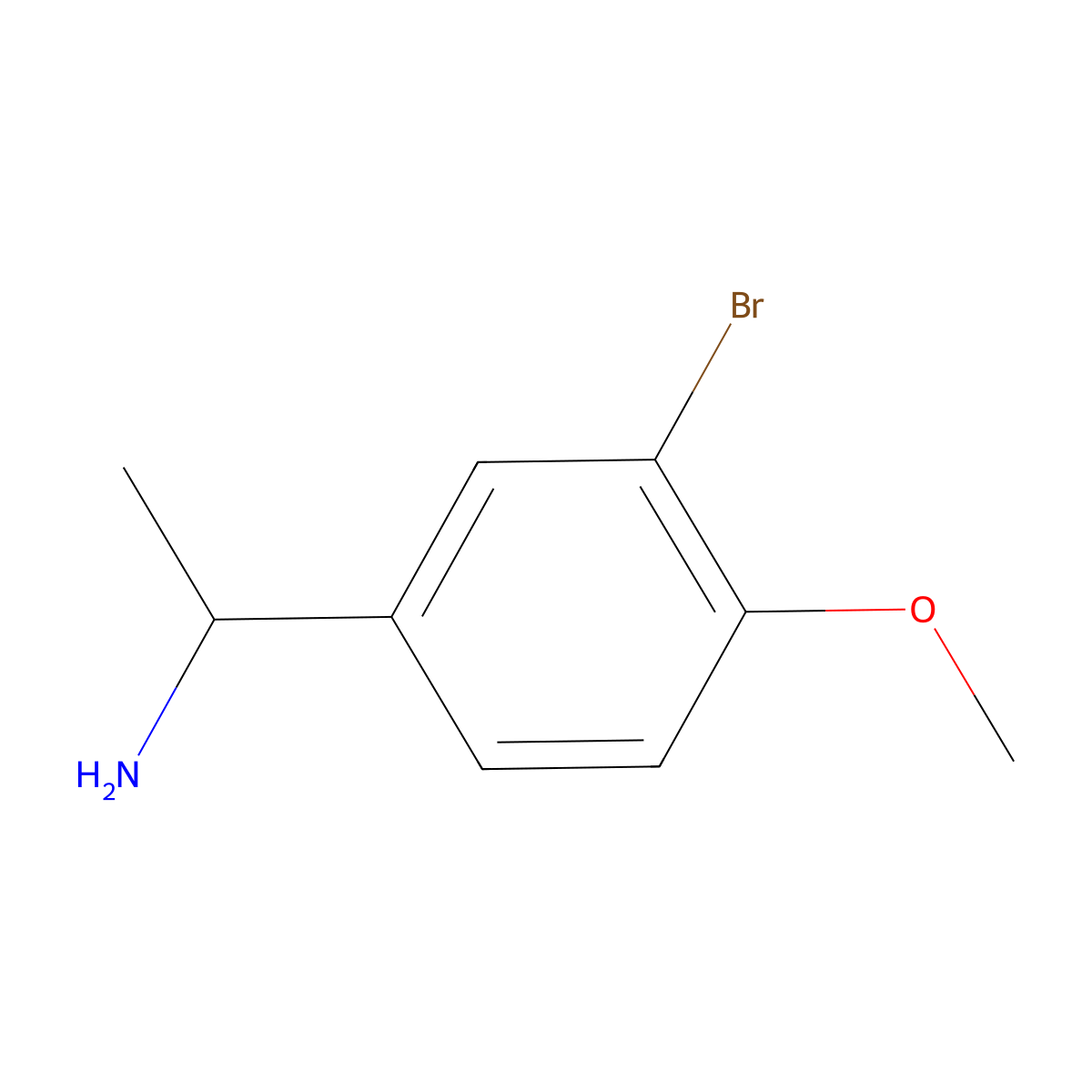 (1R)-1-(3-bromo-4-methoxyphenyl)ethan-1-amine molecular structure, CAS 1212315-80-4