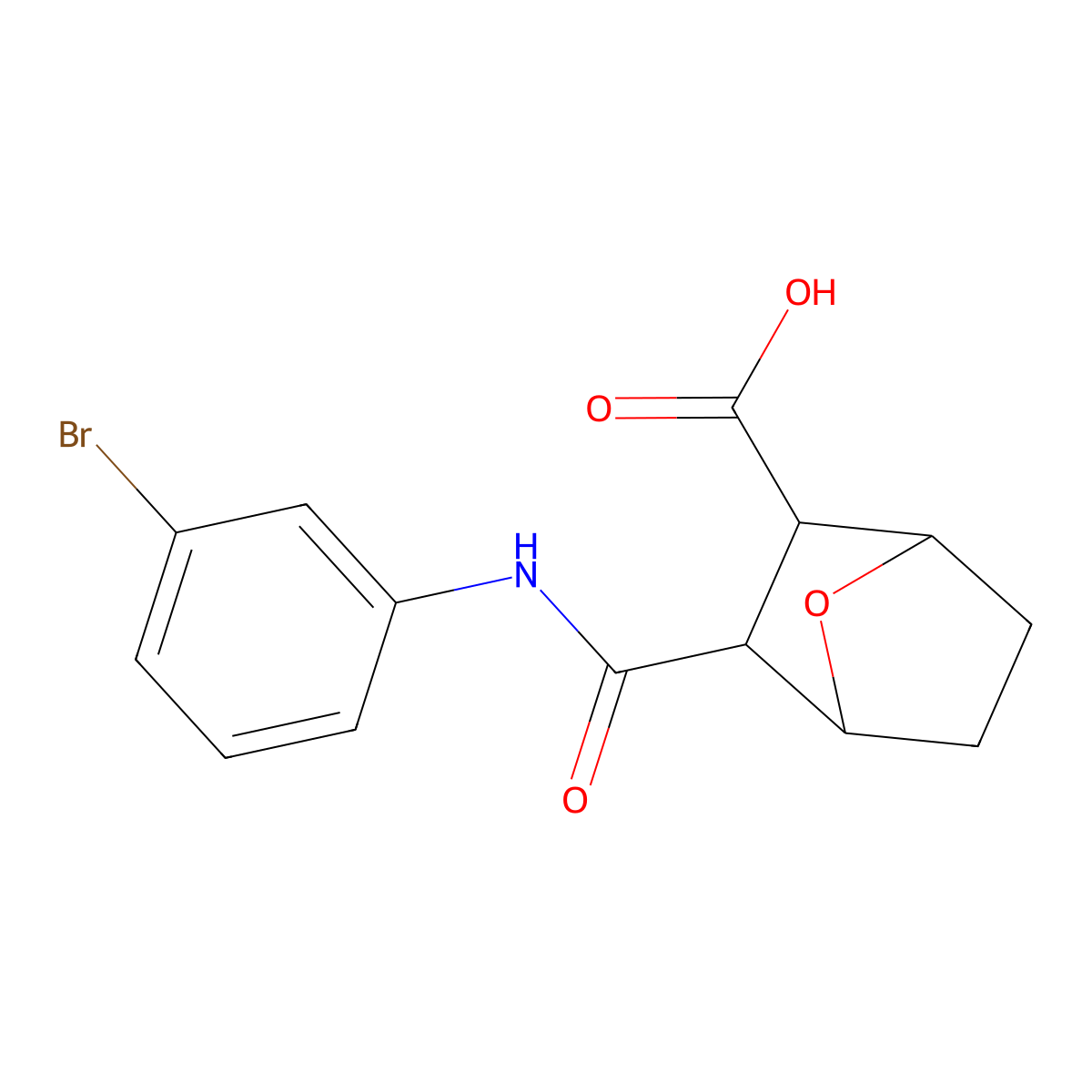3-[(3-Bromophenyl)carbamoyl]-7-oxabicyclo[2.2.1]heptane-2-carboxylic acid molecular structure, CAS 1212330-14-7
