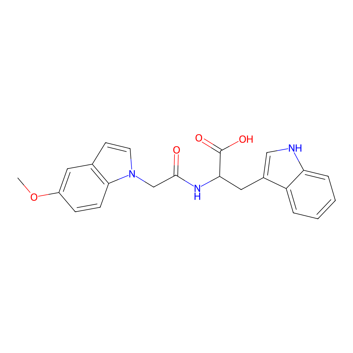 N-[(5-methoxy-1H-indol-1-yl)acetyl]-L-tryptophan molecular structure, CAS 1212331-08-2