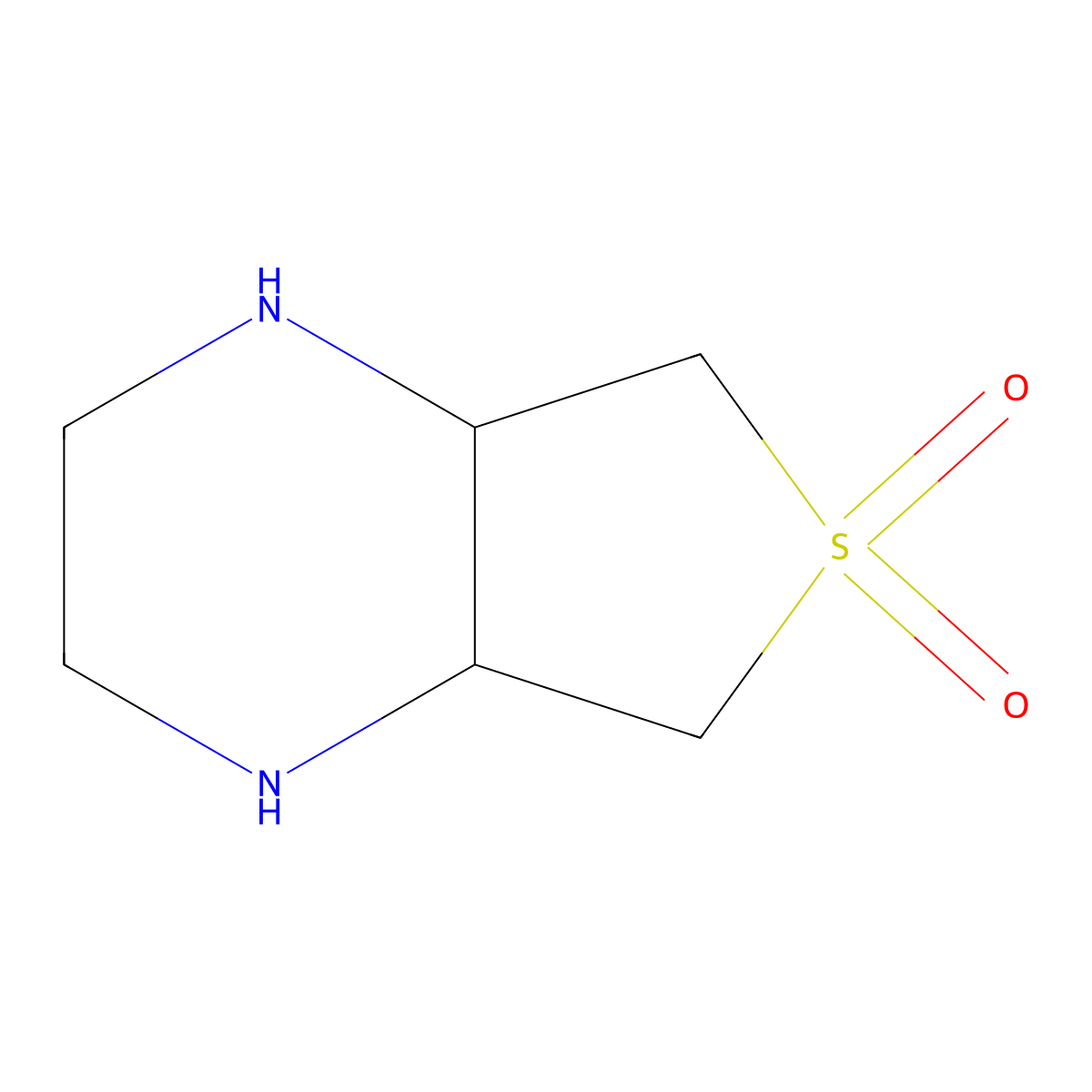 cis-Octahydrothieno[3,4-b]pyrazine 6,6-dioxide molecular structure, CAS 1212331-13-9