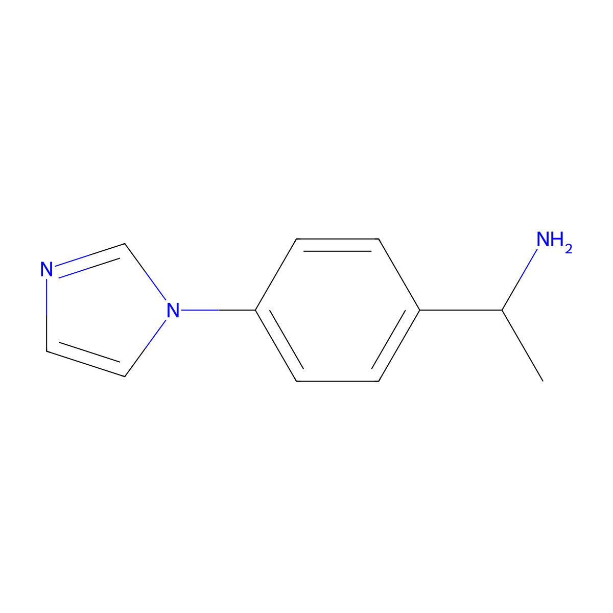 (1S)-1-[4-(1H-imidazol-1-yl)phenyl]ethanamine molecular structure, CAS 1212336-35-0
