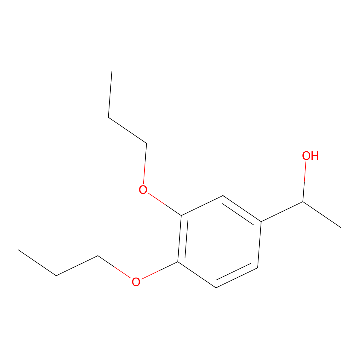(1S)-1-(3,4-Dipropoxyphenyl)ethan-1-ol molecular structure, CAS 1212338-69-6
