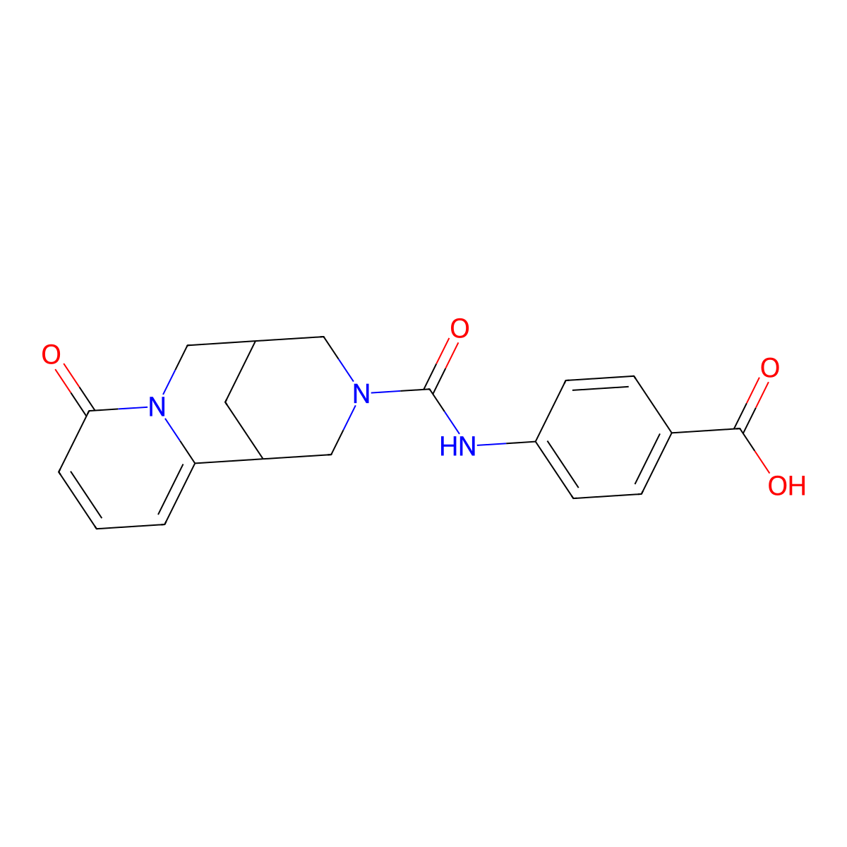 4-({[(1S,5R)-8-oxo-1,5,6,8-tetrahydro-2H-1,5-methanopyrido[1,2-a][1,5]diazocin-3(4H)-yl]carbonyl}amino)benzoic acid molecular structure, CAS 1212342-43-2