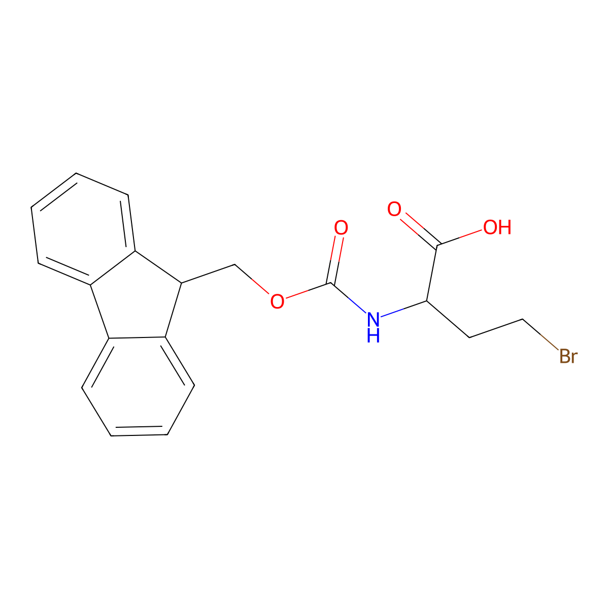 4-bromo-2-(9H-fluoren-9-ylmethoxycarbonylamino)butanoic Acid molecular structure, CAS 1212357-66-8