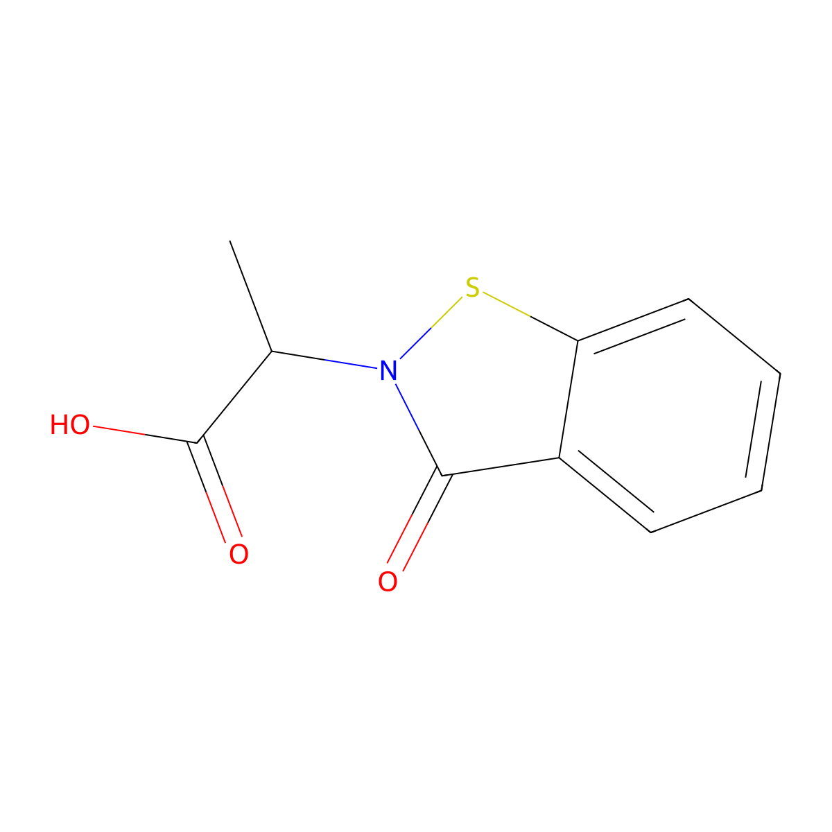 (2S)-2-(3-oxo-1,2-benzisothiazol-2(3H)-yl)propanoic acid molecular structure, CAS 1212358-67-2