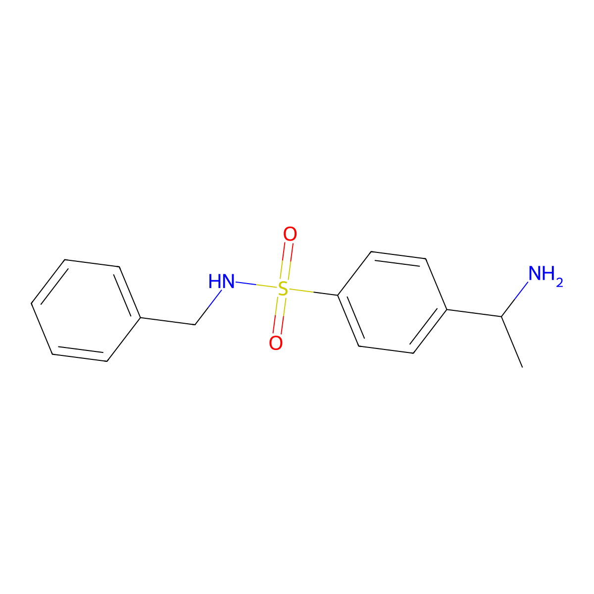 4-[(1S)-1-Aminoethyl]-N-benzylbenzene-1-sulfonamide molecular structure, CAS 1212362-58-7