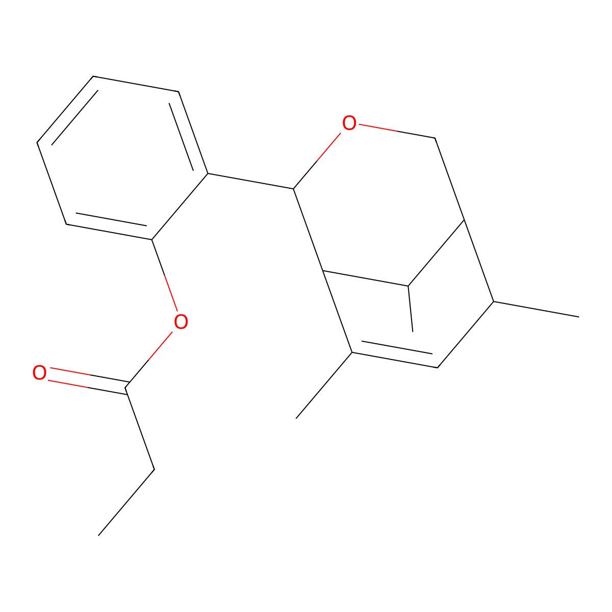 2-(6,8,9-Trimethyl-3-oxabicyclo[3.3.1]non-7-en-2-yl)phenyl propanoate molecular structure, CAS 1212364-46-9