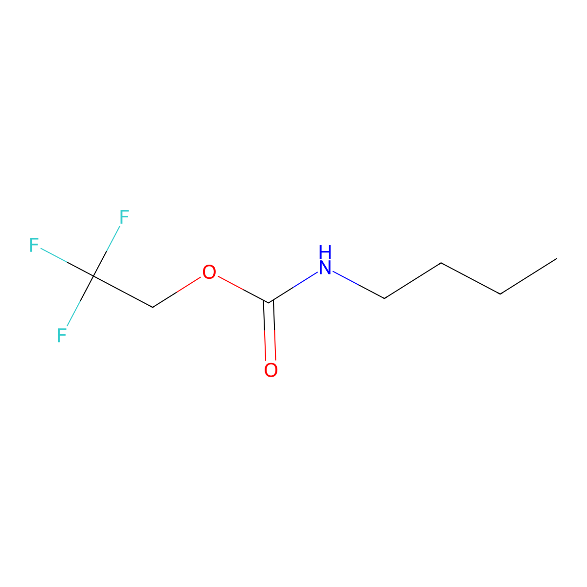 2,2,2-trifluoroethyl N-butylcarbamate molecular structure, CAS 121237-90-9