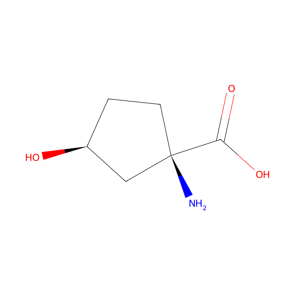 (1R,3S)-1-Amino-3-hydroxycyclopentanecarboxylic acid molecular structure, CAS 1212370-82-5