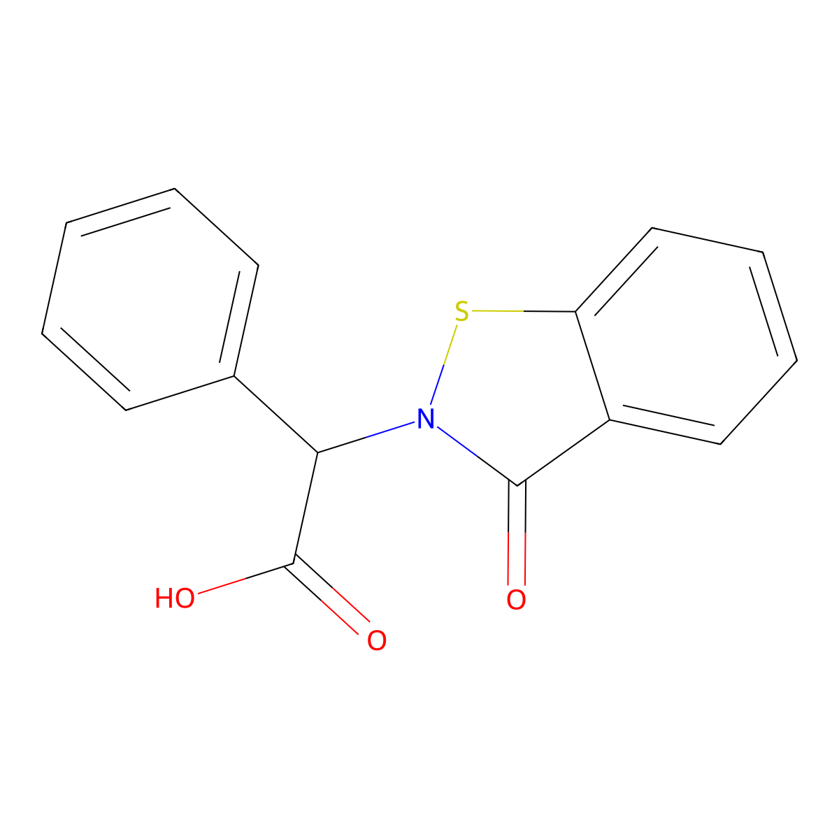(R)-2-(3-oxobenzo[d]isothiazol-2(3H)-yl)-2-phenylacetic acid molecular structure, CAS 1212375-07-9