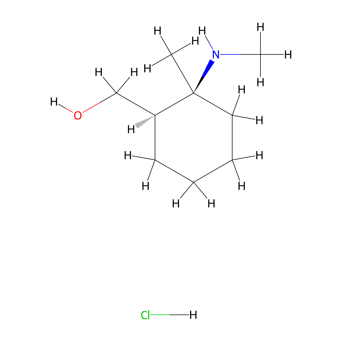 cis-(2-Methyl-2-methylamino-cyclohexyl)-methanol hydrochloride molecular structure, CAS 1212377-79-1