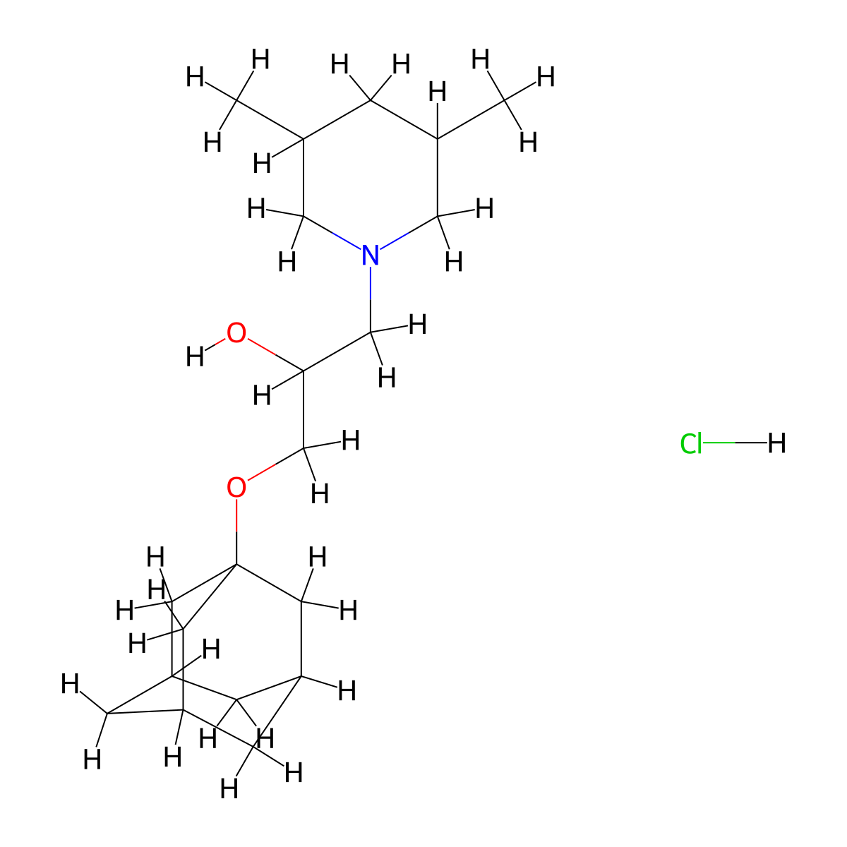 1-(Adamantan-1-yloxy)-3-(3,5-dimethylpiperidin-1-YL)propan-2-OL hydrochloride molecular structure, CAS 1212377-81-5
