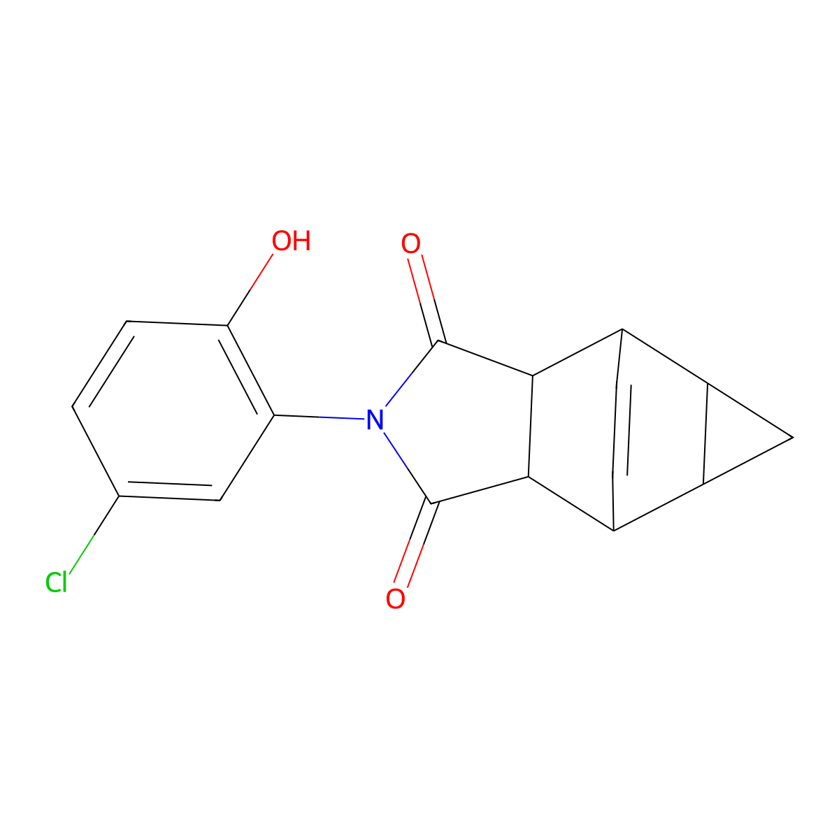 2-(5-chloro-2-hydroxyphenyl)hexahydro-4,6-ethenocyclopropa[f]isoindole-1,3(2H,3aH)-dione molecular structure, CAS 1212380-23-8
