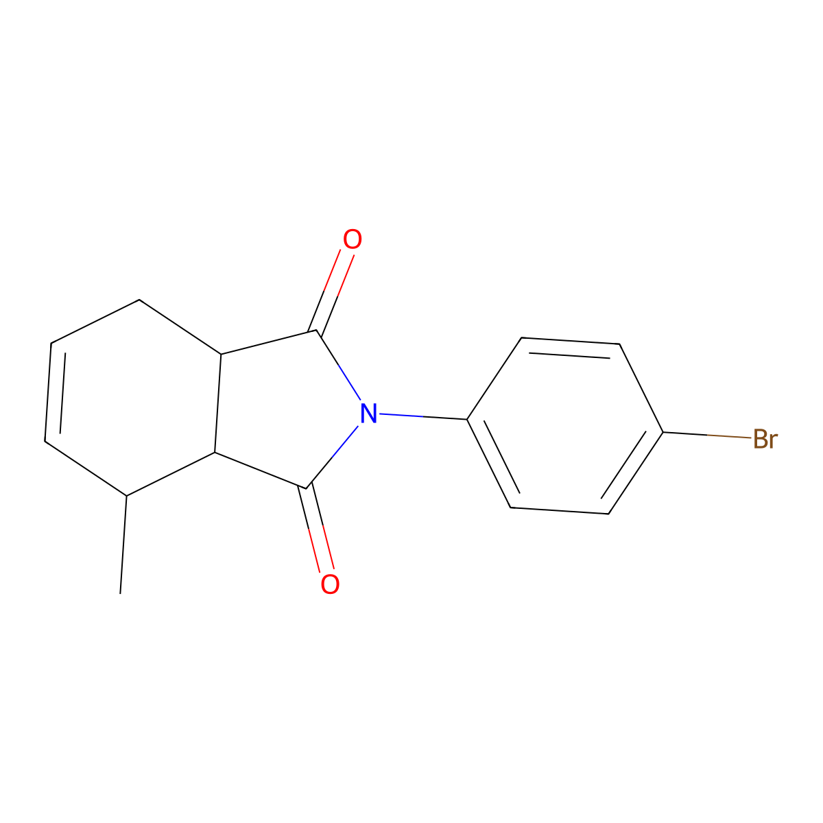 2-(4-Bromophenyl)-4-methyl-3a,4,7,7a-tetrahydroisoindole-1,3-dione molecular structure, CAS 1212389-45-1
