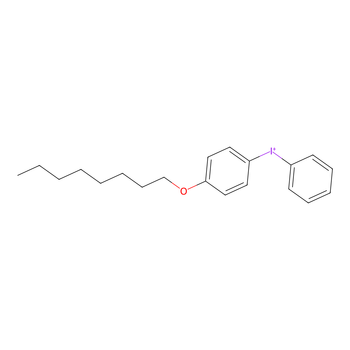 Iodonium, [4-(octyloxy)phenyl]phenyl- molecular structure, CAS 121239-74-5
