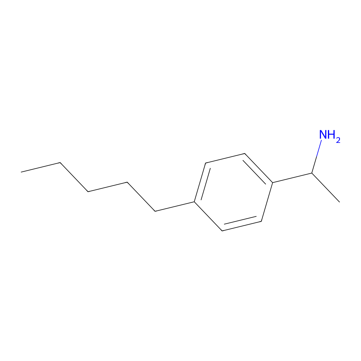 (1R)-1-(4-Pentylphenyl)ethan-1-amine molecular structure, CAS 1212392-82-9