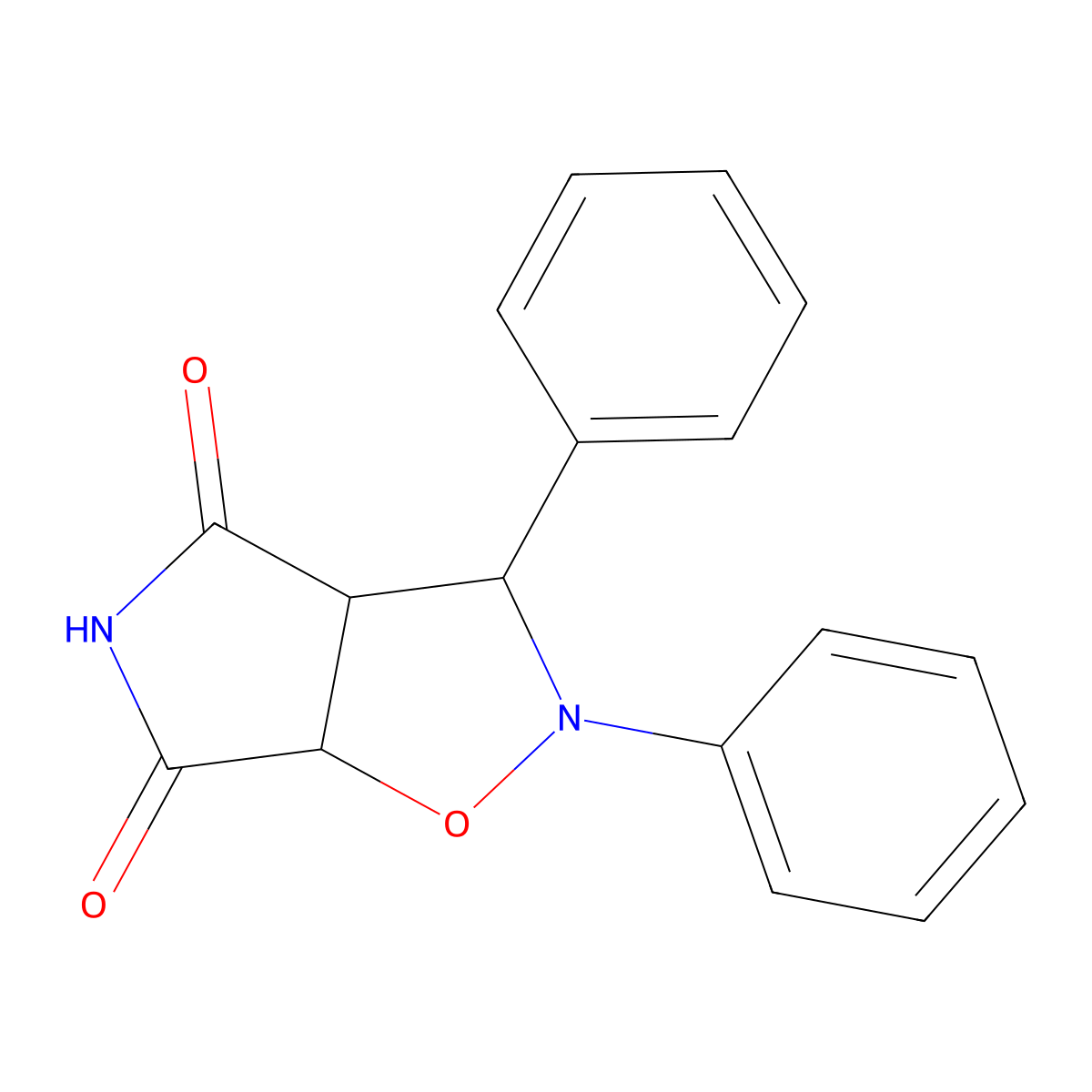 2,3-diphenyldihydro-2H-pyrrolo[3,4-d]isoxazole-4,6(5H,6aH)-dione molecular structure, CAS 1212396-81-0