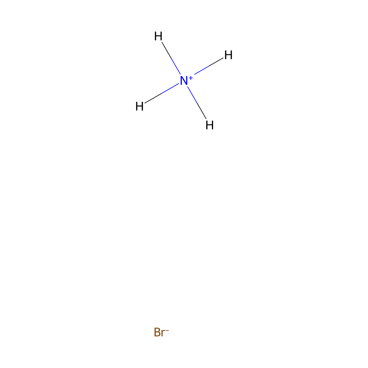 Ammonium Bromide molecular structure, CAS 12124-97-9