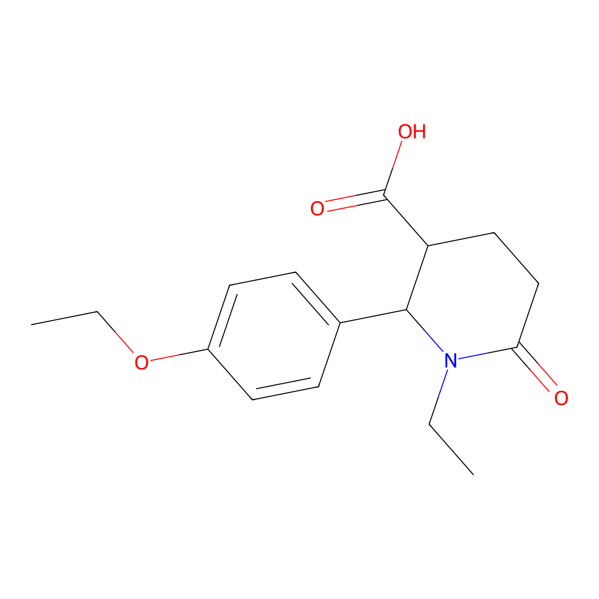 (2R,3R)-2-(4-ethoxyphenyl)-1-ethyl-6-oxopiperidine-3-carboxylic acid molecular structure, CAS 1212404-60-8